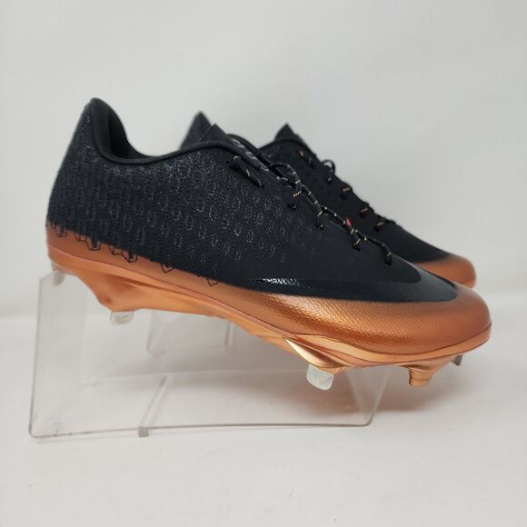 Nike Baseball Cleats Mens 8 Lunar Vapor Ultrafly Elite 2 Bronze Black Metal Logo - Picture 3 of 8